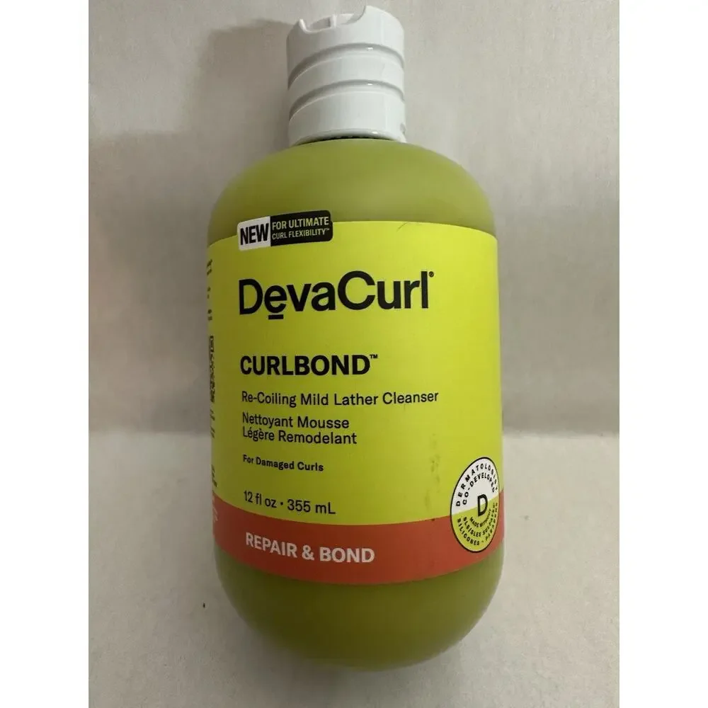 New Deva Curl Curlbond Re-Coiling Mild Lather Cleanser Repair & Bond 12 oz